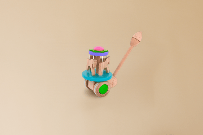 Giocattolo di legno - Carroussel Push Toy