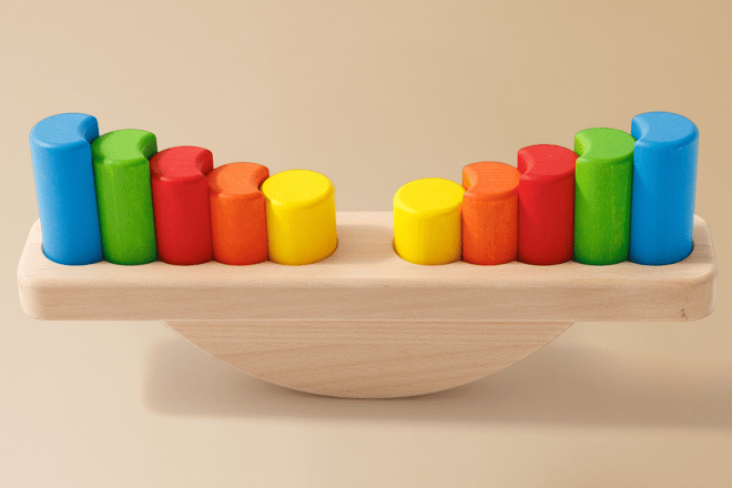 Holzklötze Waage Holzklötze Waage