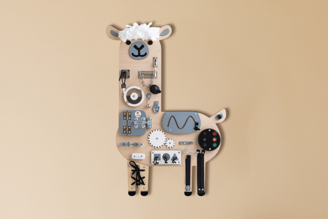 Adele the Llama Activity Board Natural