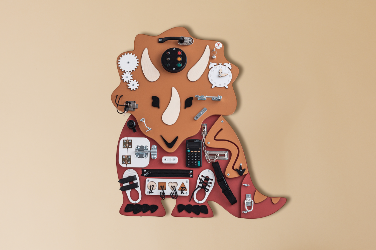 Betty the Triceratops Activity Board Natural Betty the Triceratops Activity Board Natural