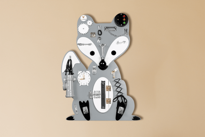 Zoé the Fox Activity Board Grey