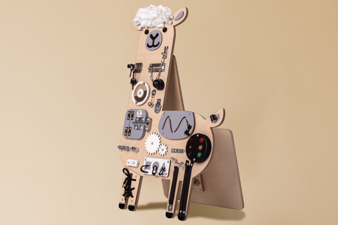 Adele the Llama Activity Board Natural