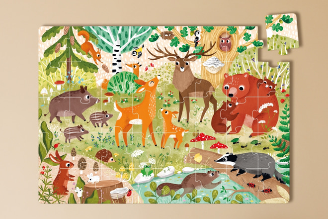 Puzzle Animaux de la Forêt 3+