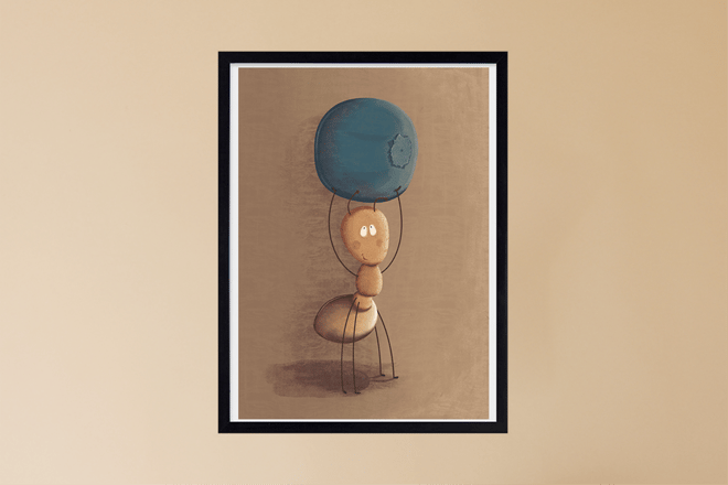 Affiche Fourmi Myrtille - Vintage Affiche Fourmi Myrtille - Vintage