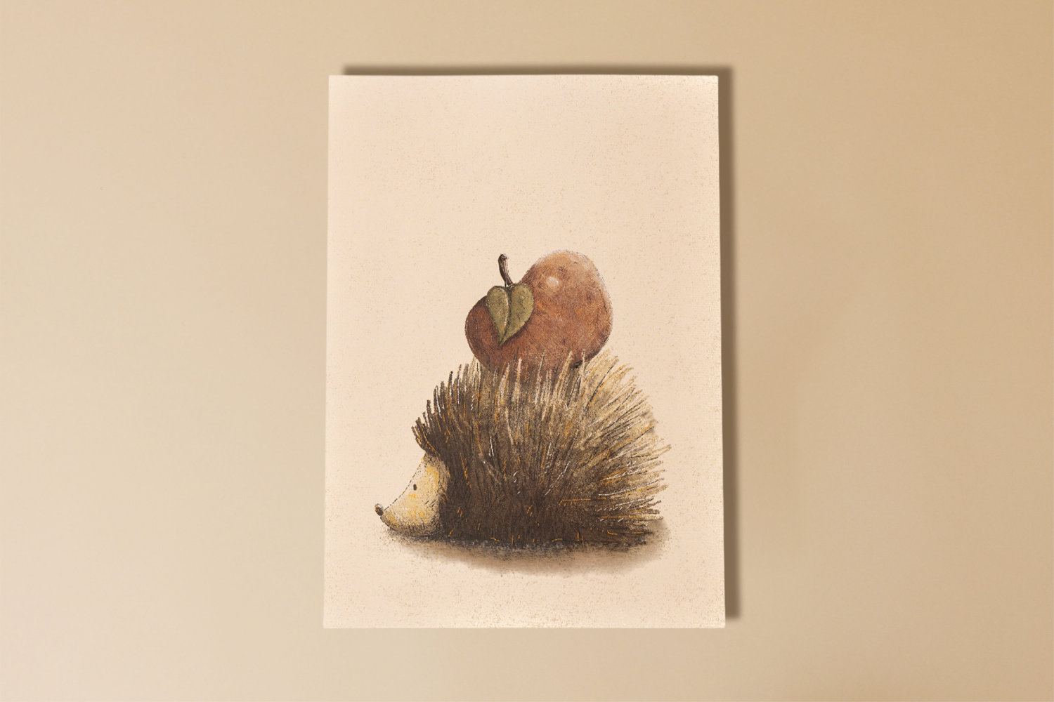 Affiche Hérisson et Pomme - Vintage Affiche Hérisson et Pomme - Vintage