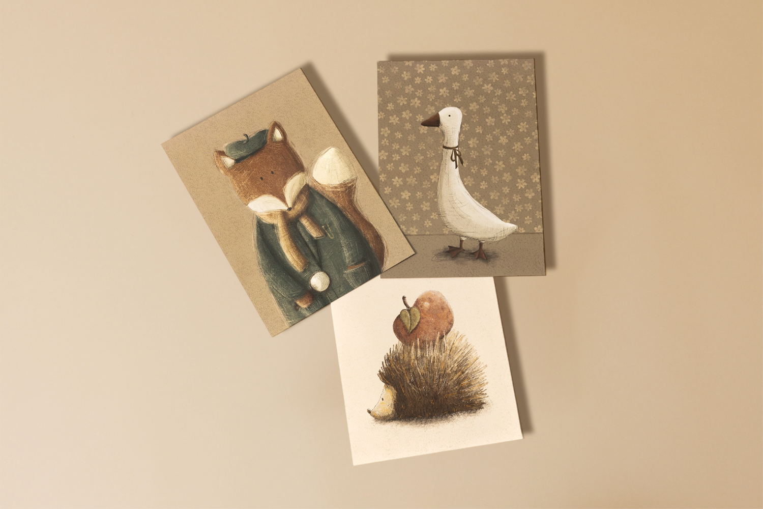 Affiche Hérisson et Pomme - Vintage Affiche Hérisson et Pomme - Vintage