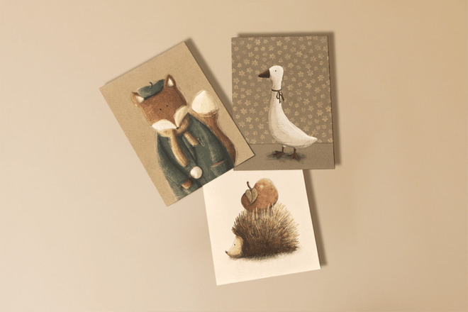 Affiche Hérisson et Pomme - Vintage Affiche Hérisson et Pomme - Vintage