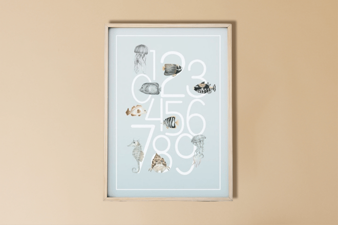 Ocean Numbers Poster Ocean Numbers Poster