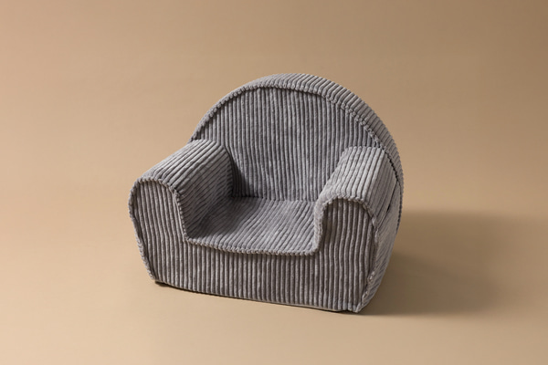 Fauteuil en Velours Côtelé - Blueberry Grey