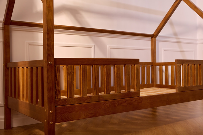 Lit Cabane L Premium 20cm 90x190cm - Vintage  Lit Cabane L Premium 20cm 90x190cm - Vintage