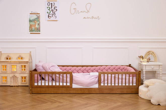 Kinderbett Brasilia Premium Bodentief 90x190cm - Vintage