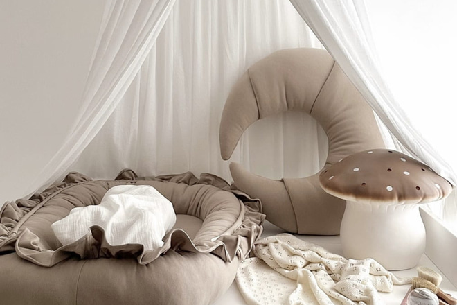 Croissant Nursing Pillow - Capuccino Croissant Nursing Pillow - Capuccino