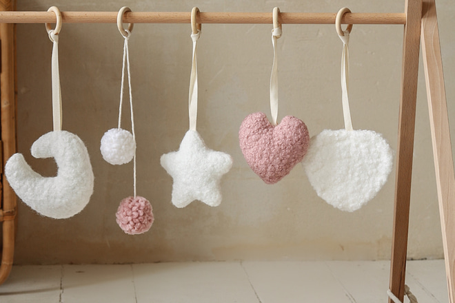 Wooden Baby Gym - Pink