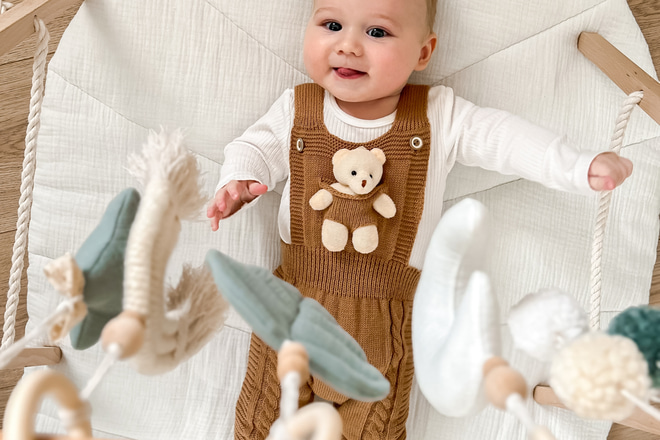 Holz-Babygym - Minze Holz-Babygym - Minze