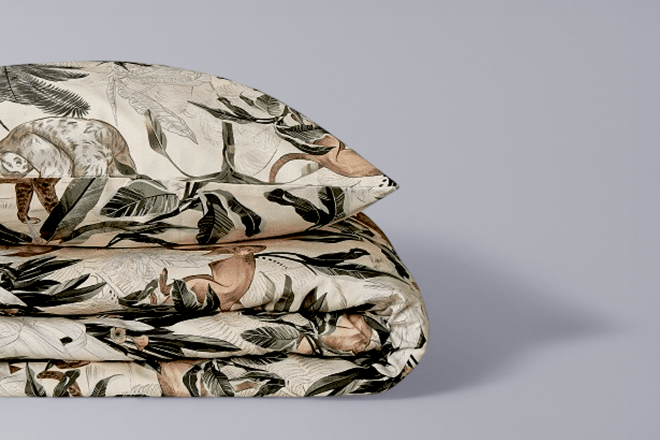 Cotton Satin Jungle Duvet Set 140x200