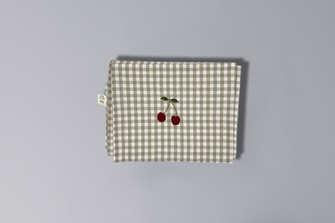 Funda Nórdica de Cuadros Cereza - Gris 140x200