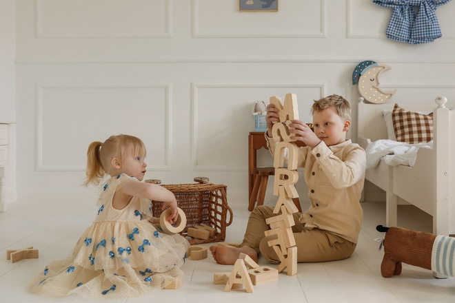 Jouet en bois - Pyramide Acrobates