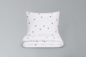 Housse de Couette en Satin de Coton - Petits Coeurs en Chocolat - 140x200