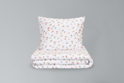 Housse de Couette en Satin de Coton - Petites Fleurs - 140x200