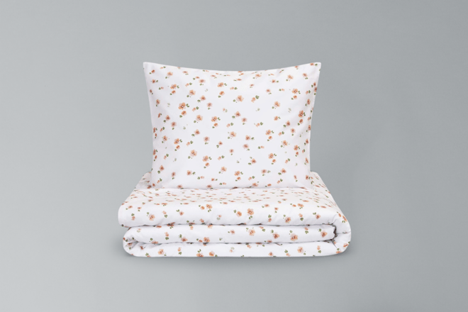 Cotton Satin Little Flowers Duvet Set 140x200