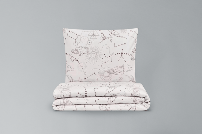 Set letto Astrologia in raso di cotone 140x200cm