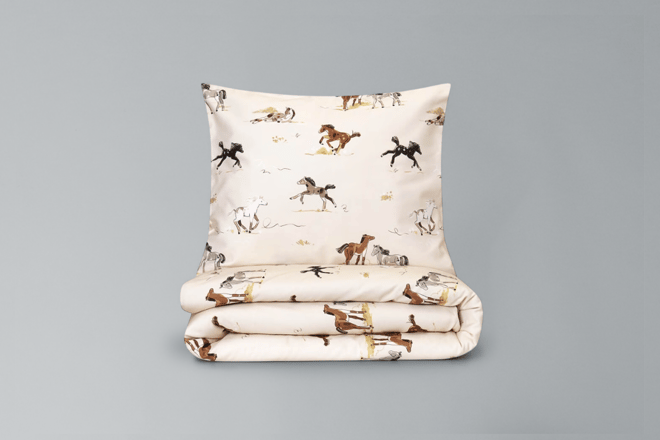 Cotton Satin Horses Duvet Set 140x200