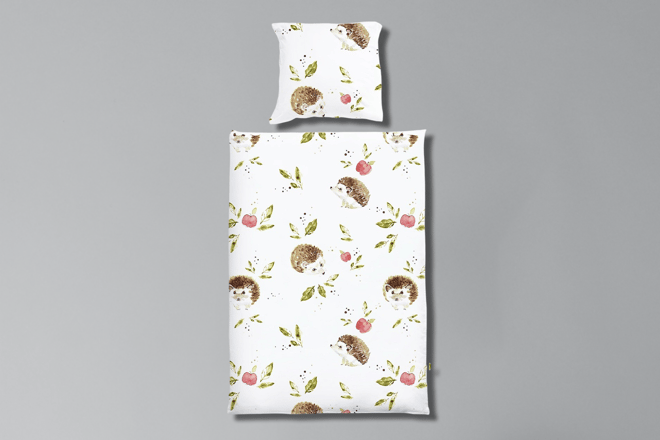 Cotton Satin Hedgehog Duvet Set 140x200