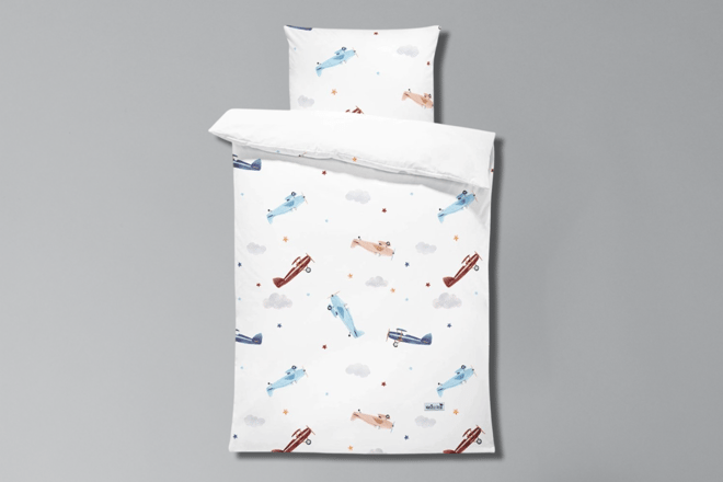 Roupa de cama Aviões Vintage 120x170