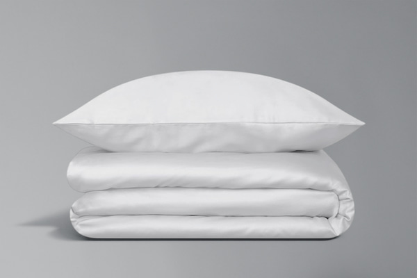 Juego de cama en algodón satinado Blanco Puro 140x200cm