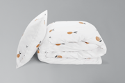Housse de Couette en Satin de Coton - Mandarines 140x200