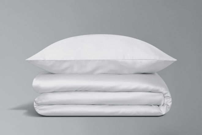 Juego de cama en algodón satinado Blanco Puro 220x240