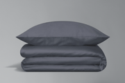Cotton Satin Graphite Grey Duvet Set 220x240