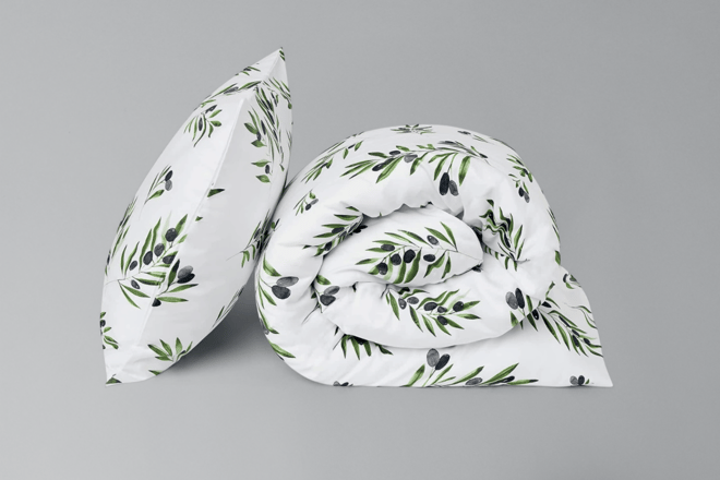Cotton Satin Olives Duvet Set 220x240