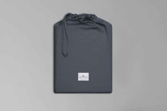 Housse de Couette en Satin de Coton 220x240 - Anthracite