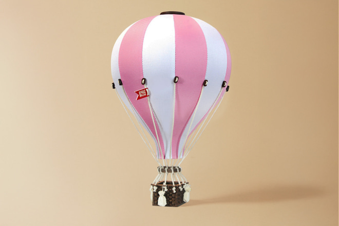 Globo aerostático Rosa Caramelo