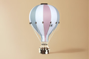 Globo aerostático Rosa y Gris