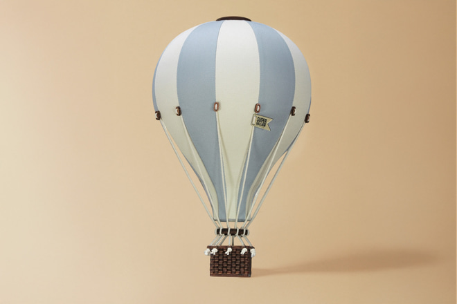 Montgolfière Bleu & Écru