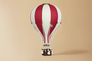 Horkovzdušný balón Bordeaux & Ecru