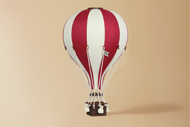 Bordeaux & Ecru Heißluftballon