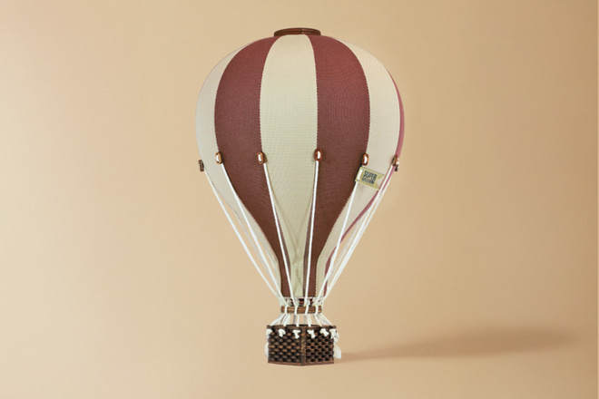 Beige & Brown Hot Air Balloon