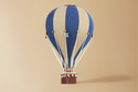 Navy & Beige Heißluftballon