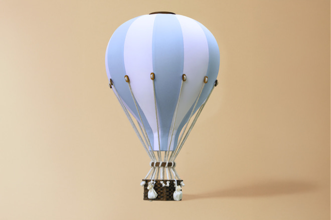 Balão de ar quente Azul Claro