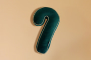 Velour Candy Cane Cushion Green