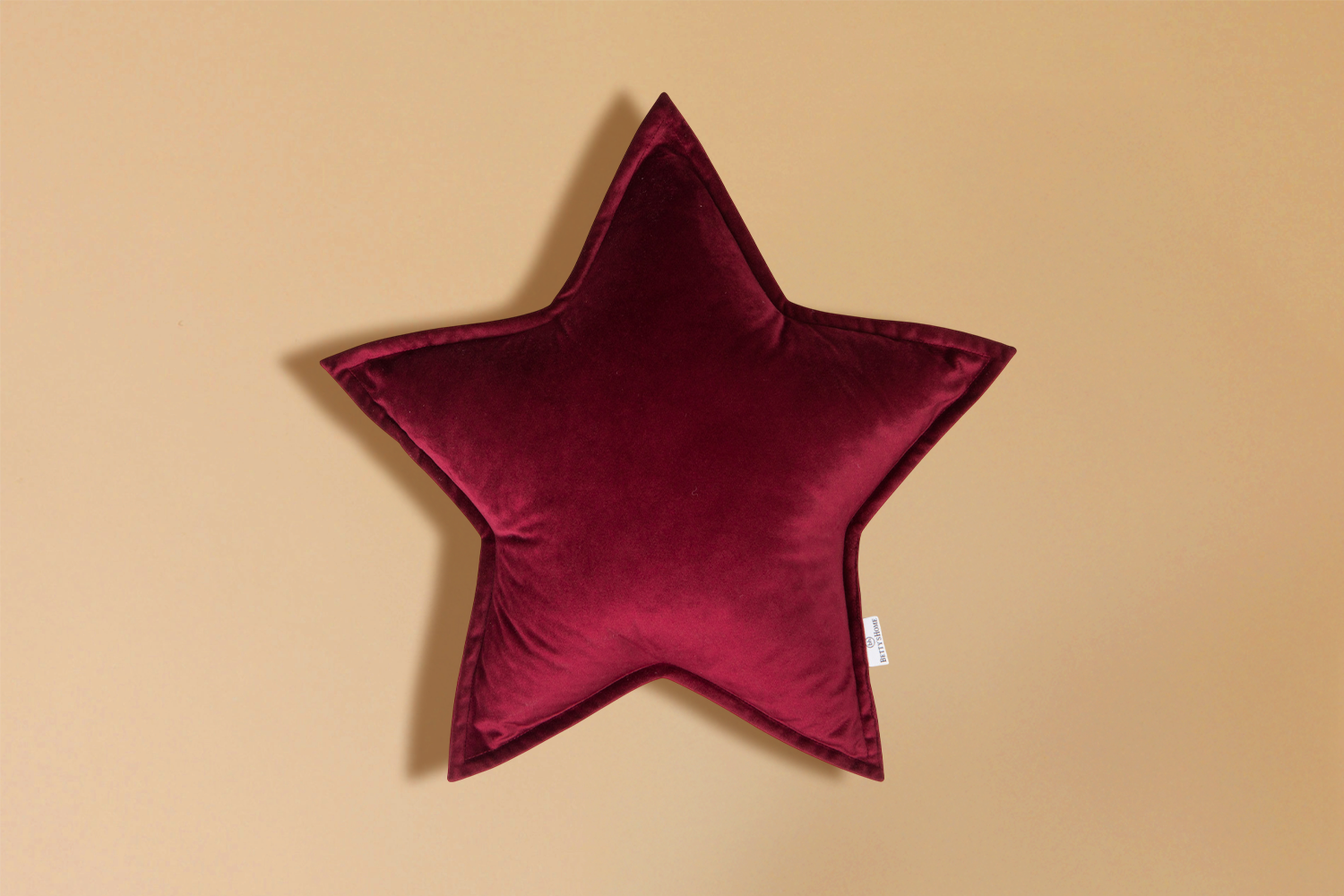 Cojín Estrella de Terciopelo Burdeos Cojín Estrella de Terciopelo Burdeos