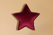Almofada de veludo Estrela Borgonha
