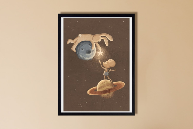 Space Friends Poster
