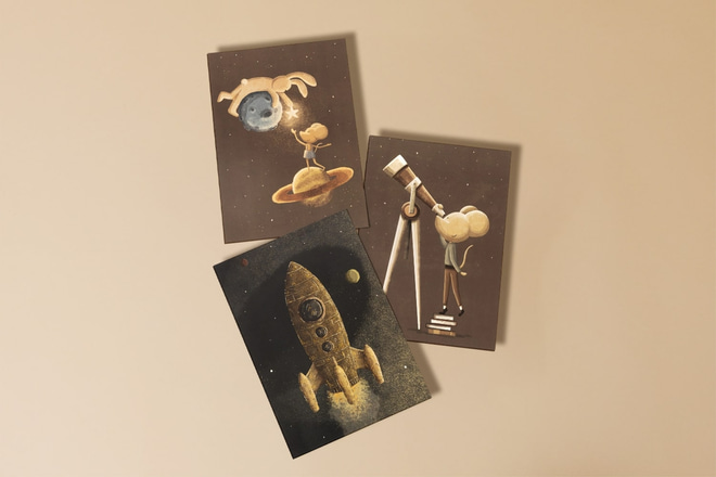 Space Friends Poster