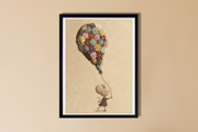 Flower Balloon Poster