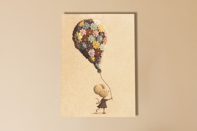 Plakát Balón Květina - Vintage