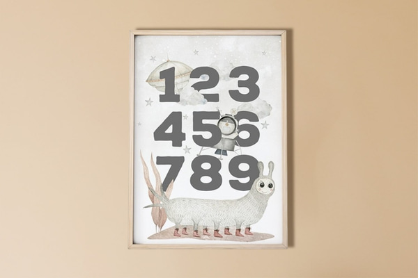 Quadro Numeri nello spazio
